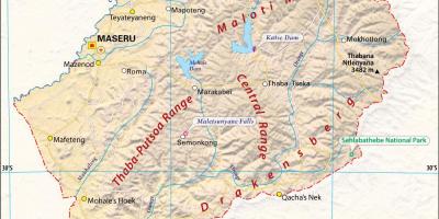 Lesotho kaart foto's